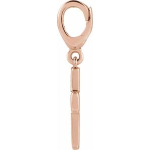 14K Rose Gold Cross Charm/Pendant – image 2