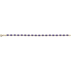 14K Yellow Gold Natural Amethyst 7 1/4" Bracelet – image 2