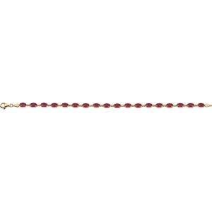 14K Yellow Gold Lab-Grown Ruby 7 1/4" Bracelet – image 2