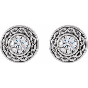 14K White Gold 1/5 CTW Natural Diamond Earrings – image 2
