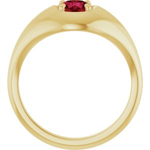 Solitaire Dome Ring