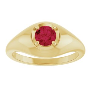 Solitaire Dome Ring