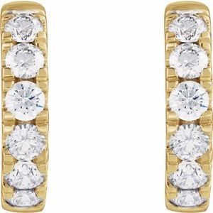 14K Yellow Gold 1 7/8 CTW Natural Diamond Hinged 19.45 mm Hoop Earrings – image 2