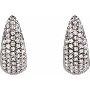 Pave'-Style Cluster Hoop Earring