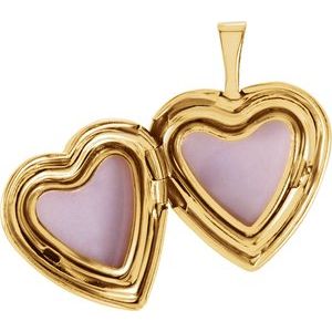 Enamel Roses & Cross Heart Locket