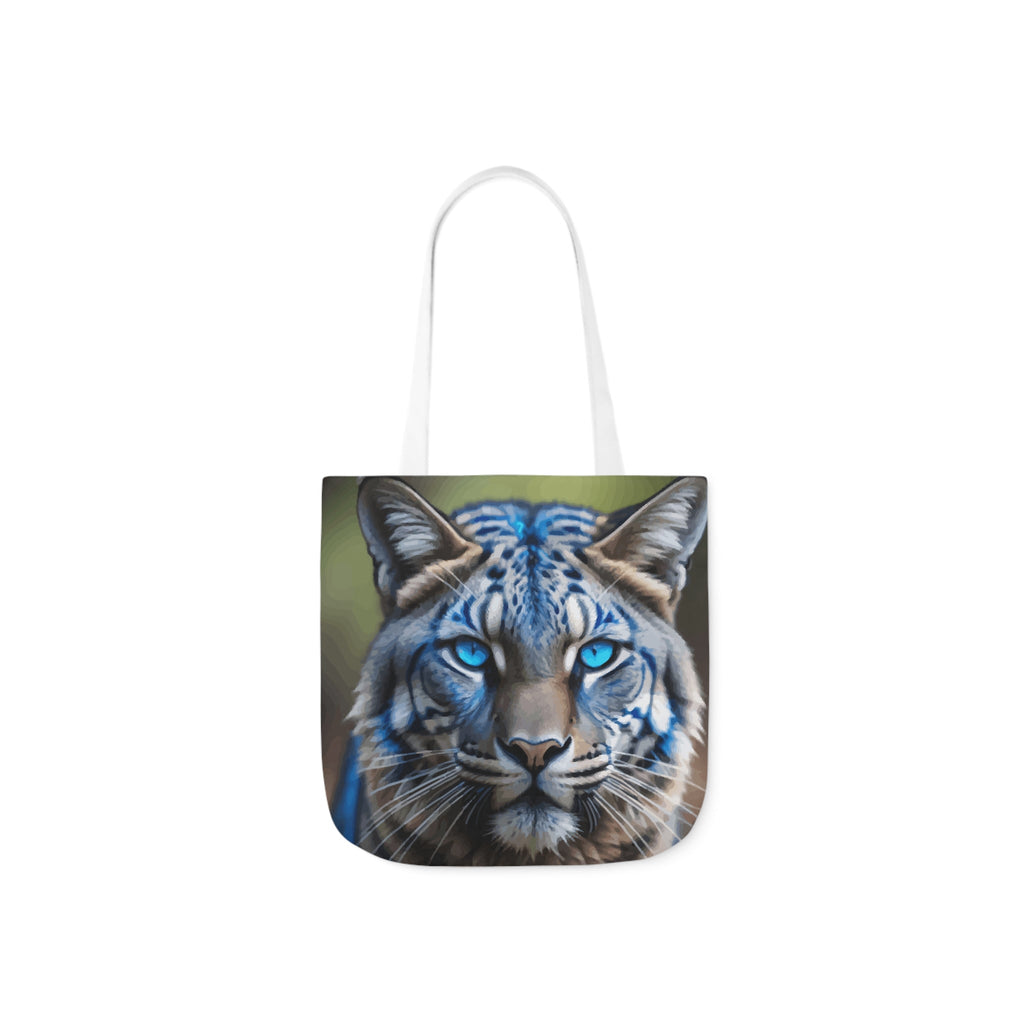 Blue Wildcat Canvas Tote Bag with 5 Strap Color Choices