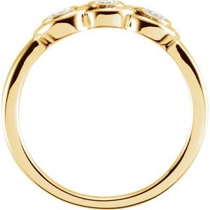 14K Yellow Gold 1/3 CTW Natural Diamond Three-Stone Ring
