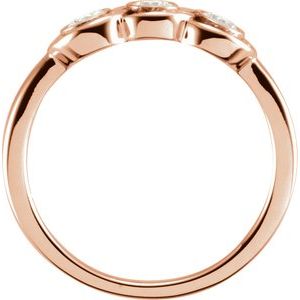 14K Rose Gold 1/3 CTW Natural Diamond Three-Stone Ring
