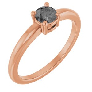14K Rose Gold Natural Gray Spinel Ring