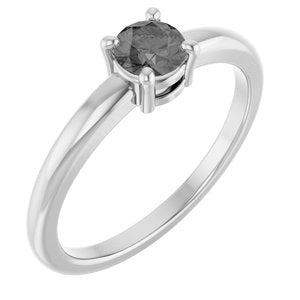 Platinum Natural Gray Spinel Ring