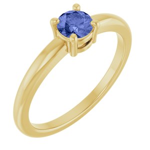 14K Yellow Gold Natural Tanzanite Ring