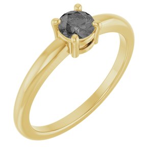 14K Yellow Gold Natural Gray Spinel Ring