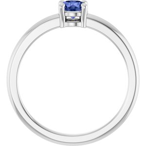 Platinum Natural Tanzanite Ring