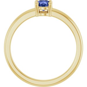 14K Yellow Gold Natural Tanzanite Ring