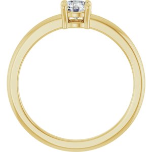 14K Yellow Gold 1/3 CT Natural Diamond Ring