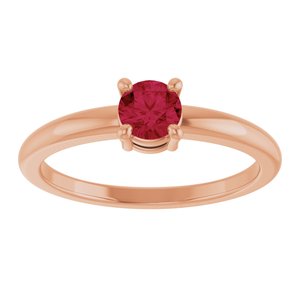 14K Rose Gold Natural Ruby Ring