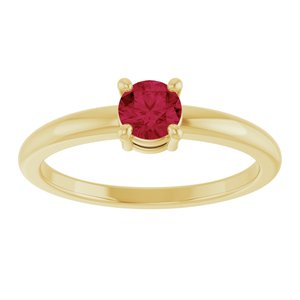 14K Yellow Gold Natural Ruby Ring