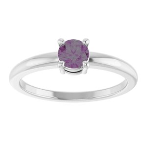 Platinum Lab-Grown Alexandrite Ring