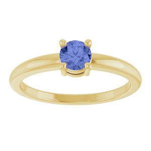14K Yellow Gold Natural Tanzanite Ring