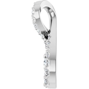 Platinum 1/4 CTW Natural Diamond Freeform Pendant