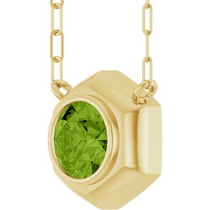 Bezel-Set Solitaire Necklace or Center