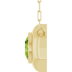 Bezel-Set Solitaire Necklace or Center