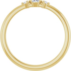 14K Yellow Gold .06 CTW Lab-Grown Diamond Stackable Ring