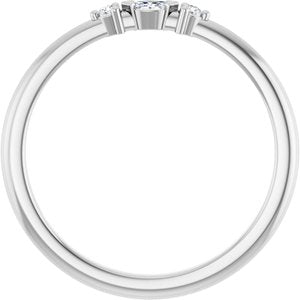 Platinum .06 CTW Lab-Grown Diamond Stackable Ring