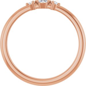 14K Rose Gold .06 CTW Lab-Grown Diamond Stackable Ring