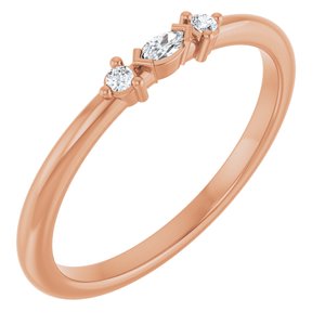 14K Rose Gold .06 CTW Lab-Grown Diamond Stackable Ring
