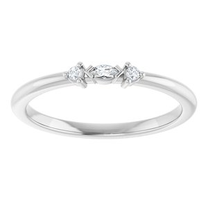 Platinum .06 CTW Lab-Grown Diamond Stackable Ring