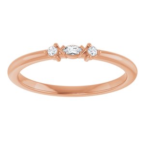 14K Rose Gold .06 CTW Lab-Grown Diamond Stackable Ring