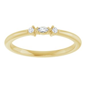 14K Yellow Gold .06 CTW Lab-Grown Diamond Stackable Ring