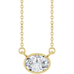 Bezel-Set Solitaire Necklace