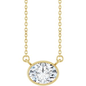 Bezel-Set Solitaire Necklace