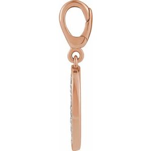 14K Rose Gold 1/2 CTW Natural Diamond Pavé-Style Disc Charm/Pendant – image 2