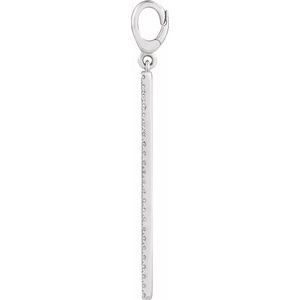 Engravable Accented Bar Charm/Pendant