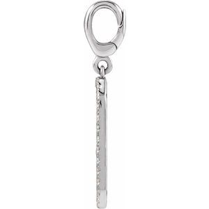 Engravable Accented Dog Tag Charm/Pendant