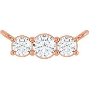 14K Rose Gold 1/5 CTW Lab-Grown Diamond Necklace Center