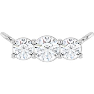 Platinum 1/5 CTW Lab-Grown Diamond Necklace Center