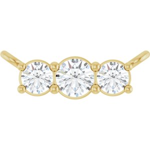 14K Yellow Gold 1/5 CTW Natural Diamond Necklace Center