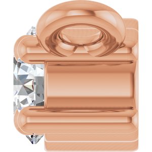 14K Rose Gold 1/5 CTW Lab-Grown Diamond Necklace Center