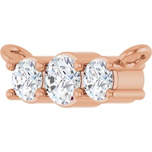 14K Rose Gold 1/5 CTW Natural Diamond Necklace Center