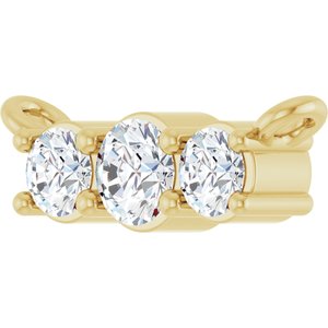 14K Yellow Gold 1/5 CTW Natural Diamond Necklace Center