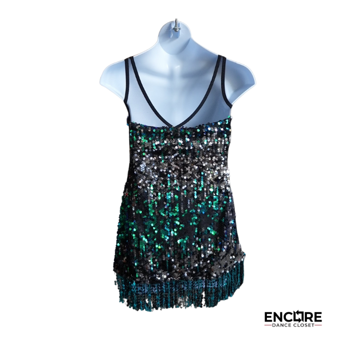 Blue Sparkle Fringe Dress