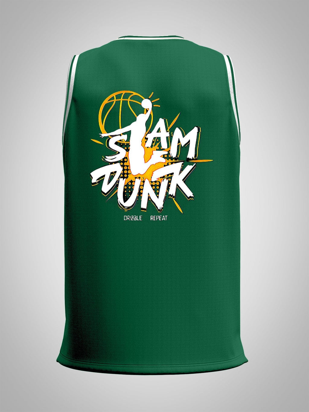 Slam Dunk Adult Green Basketball Jersey | Ships From USA
