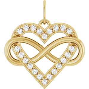 Infinity-Inspired Heart Necklace or Pendant