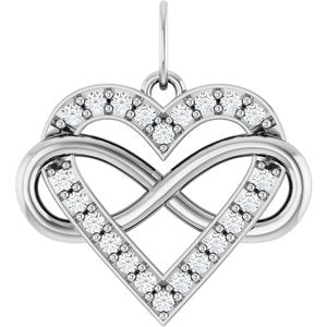 Infinity-Inspired Heart Necklace or Pendant