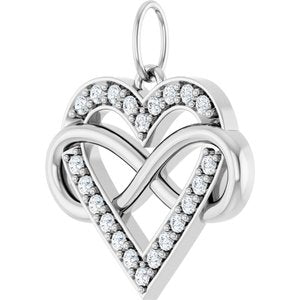 Infinity-Inspired Heart Necklace or Pendant