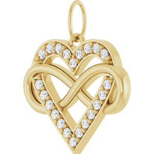 Infinity-Inspired Heart Necklace or Pendant